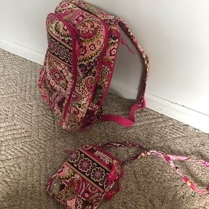 Vera Bradley backpack and cross over bag